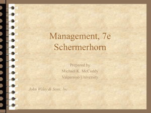 Chapter 8: Strategic Management