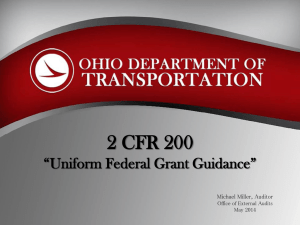 2 CFR 200 - Ohio Department of Transportation