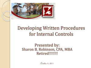 Why Internal Controls Fail - Louisiana Government Finance Officers