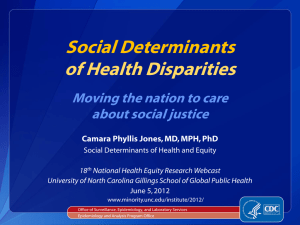 Social Determinants of Health Disparities