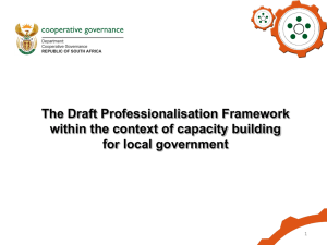 5. Draft Professionalisation Framework for LG continued