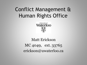 Conflict Management & Human Rights Office