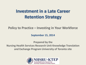 Investment in a late career retention strategy