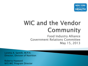 WIC and the Vendor Community