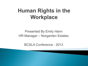 Emily Hann - Human Rights in the Workplace