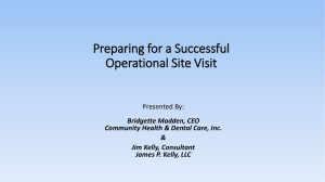 Preparing for a Successful Operational Site Visit