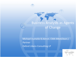 Business Analysts as Agents of Change