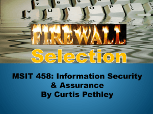 Selecting a Firewall