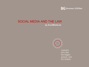 social media and the law - powerpoint presentation