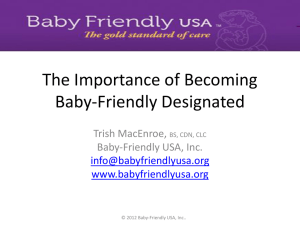 The Importance of Becoming Baby-Friendly Designated