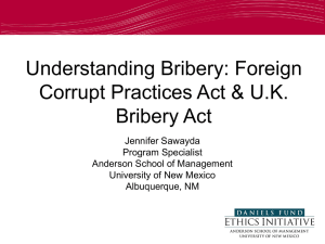 Understanding the Federal corrupt foreign practices act (fcpa)