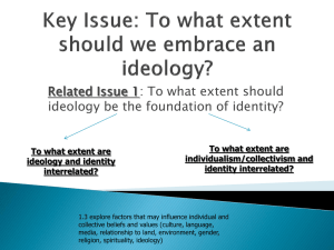 To what extent should ideology be the foundation of identity?