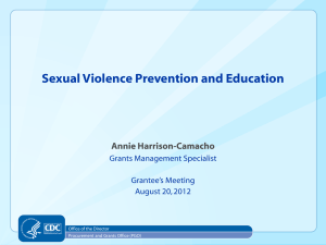 CDC Presentation - National Sexual Violence Resource Center