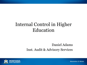 Internal Control in Higher Education