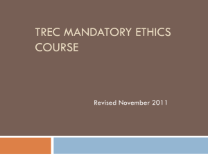 TREC Mandatory Ethics Course