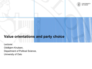 Knutsen-Value orientations and party choice