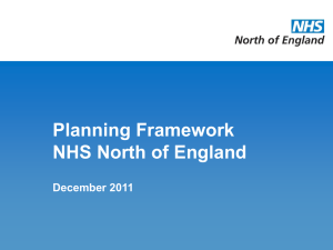 NHS North of England Planning Framework