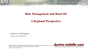 to read “Risk Management and Basel 3