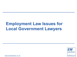 employment law issues for local government lawyer