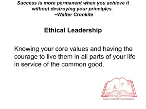 Presentation: Ethical Leadership