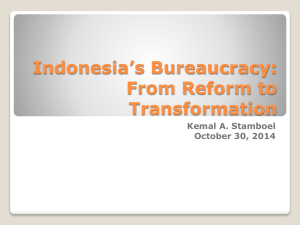 Indonesia*s Bureaucracy Reform 2014