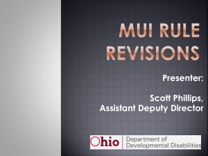 MUI Rule revisions Presenter