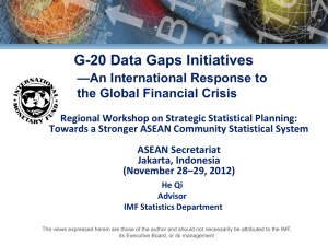 G-20 Data Gaps Initiatives