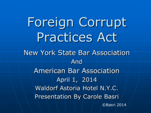 Foreign Corrupt Practices Act Powerpoint