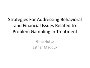Strategies For Addressing Behavioral and Financial Issues Related