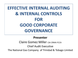 effective internal auditing and internal controls for good corporate