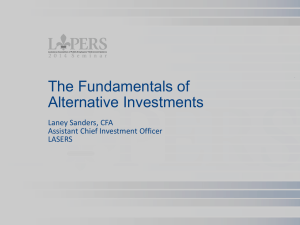 The Fundamentals of Alternative Investments by Laney Sanders, CFA