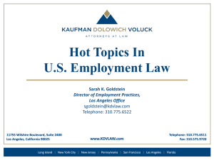 Hot Topics in US Employment Law