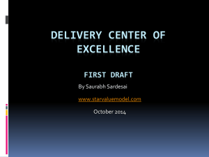 Establishing a Delivery Center of Excellence