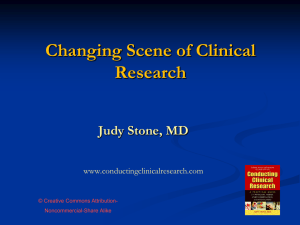 Background on Changing Scene Globalization of Clinical Trials