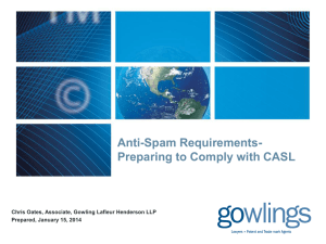 Anti-Spam Requirements- Preparing to Comply with CASL