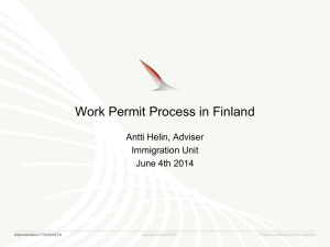 Work Permit Process in Finland