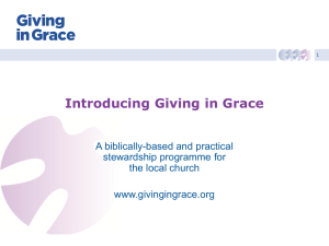 Presentation - Giving in Grace