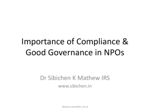 Importance of Compliance & Good Governance in NPOs