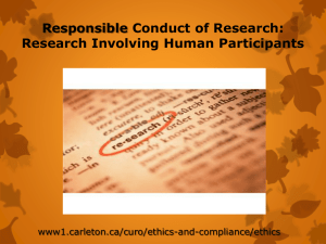 Framework for responsible research