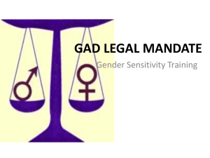 GAD LEGAL MANDATE - Law, Politics, and Philosophy
