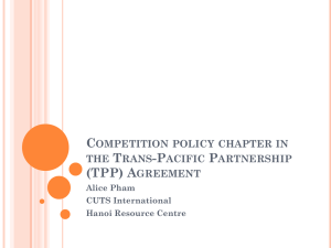 Competition policy chapter in the Trans-Pacific