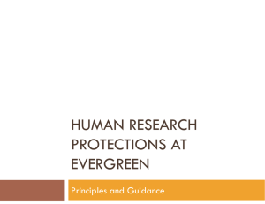 Slide presentation: HSR at Evergreen