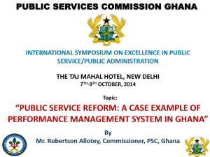 Presentation - Department of Administrative Reforms and Public