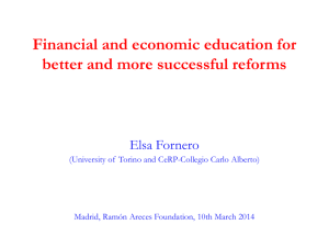 The importance of financial and economic literacy