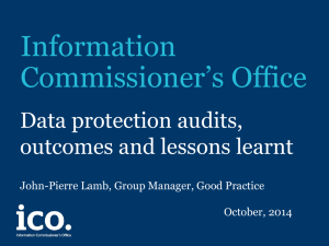 Data protection audits, outcomes and lessons learnt
