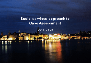 Social services approach to case assessment