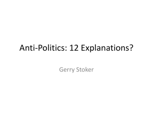 Slides from Gerry`s introduction