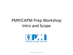 PMP CAPM Workshop Intro and Scope