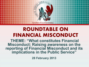 Roundtable on Financial Misconduct