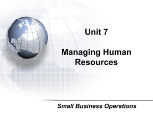Small Business Operations Unit 07